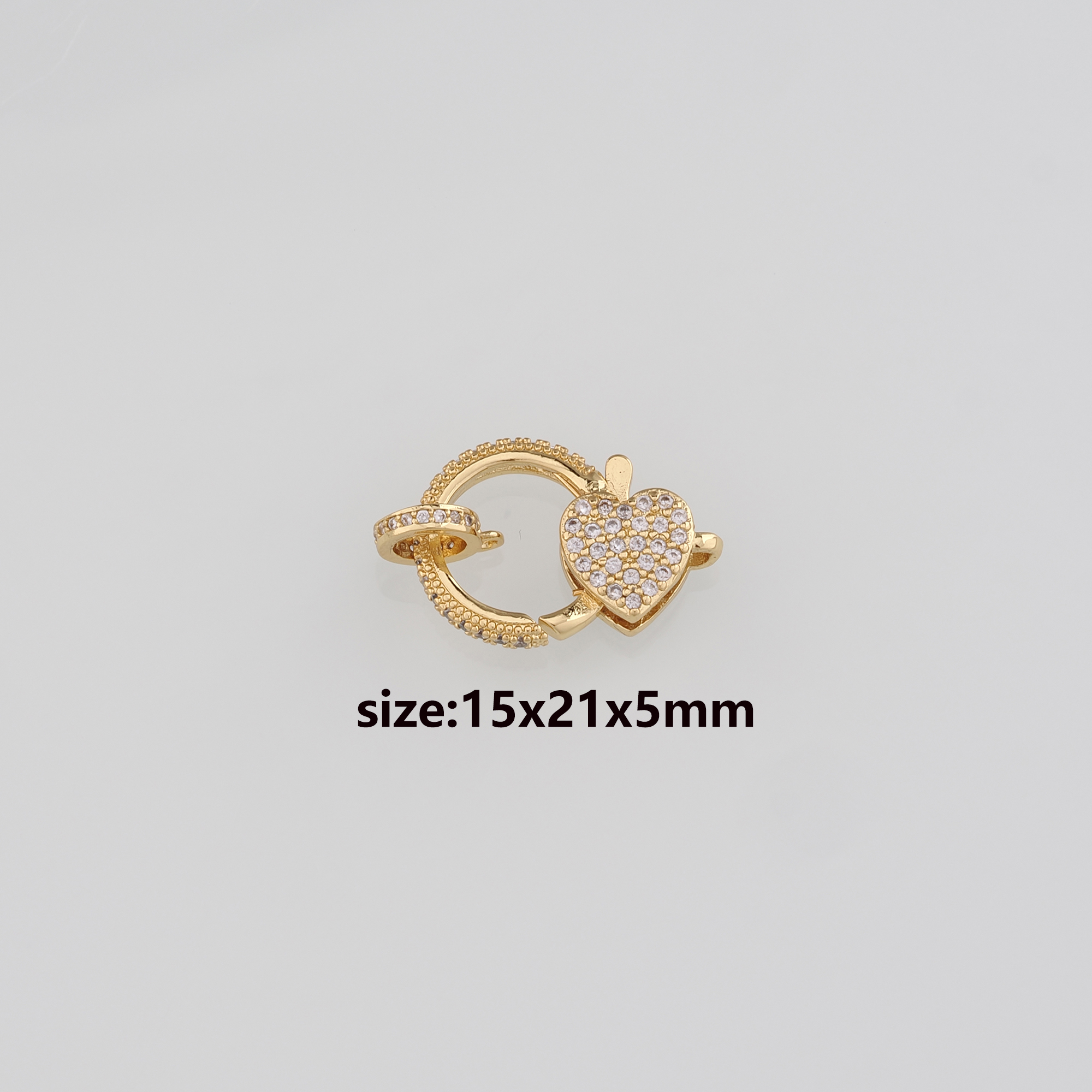 18K Gold Filled End Clasp,Hook Clasps,Connector End Cap Clasp for DIY Jewelry Necklace Bracelet