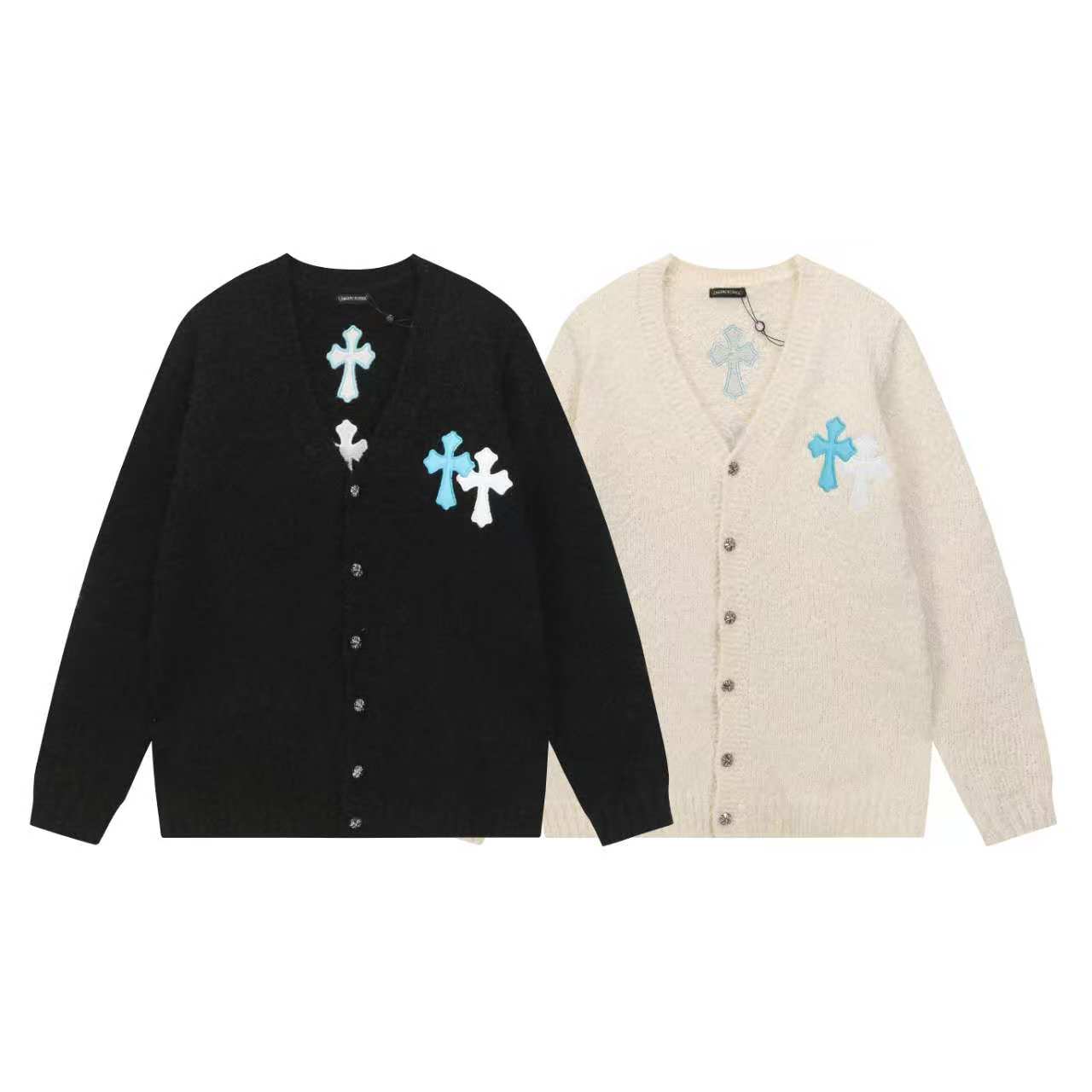 Chrome Hearts Runway-Style Knit Cardigan Sweater - cnluxepick