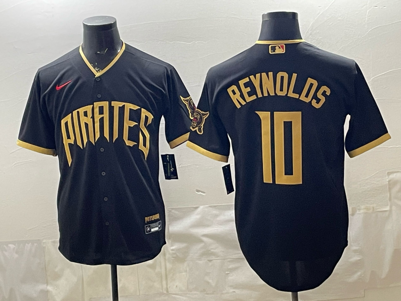 Men's Pittsburgh Pirates Bryan Reynolds #10 Black 2026 City Connect Stadium Jersey