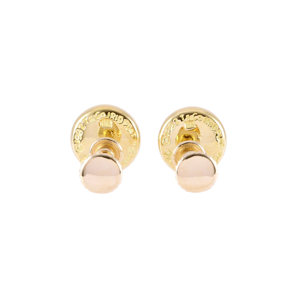 Tiffany & Co. Paloma Picasso Pave Earrings 18K Yellow Gold Diamond