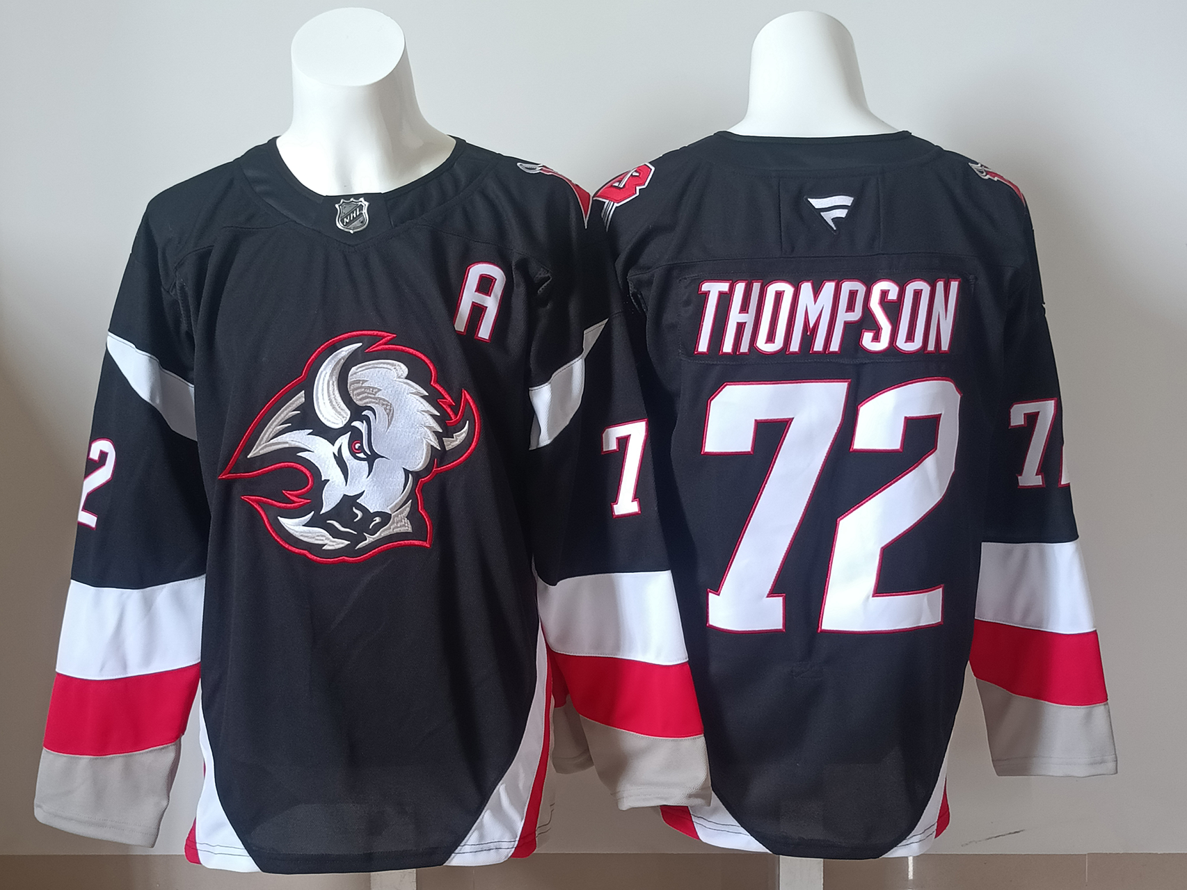 Men's Buffalo Sabres Tage Thompson #72 Fanatics Black Player Jersey
