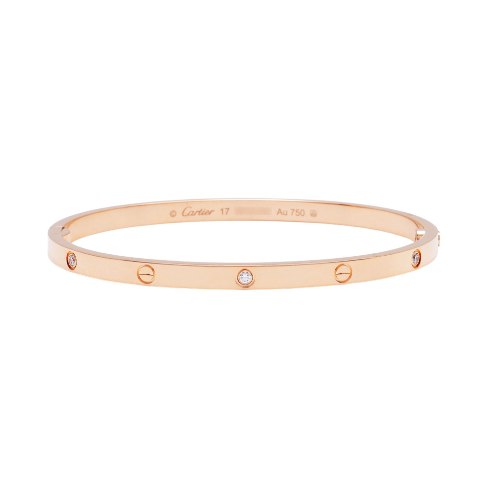 Cartier Love Sm 6 Diamonds Bracelet 18K Rose Gold Diamond B6047600