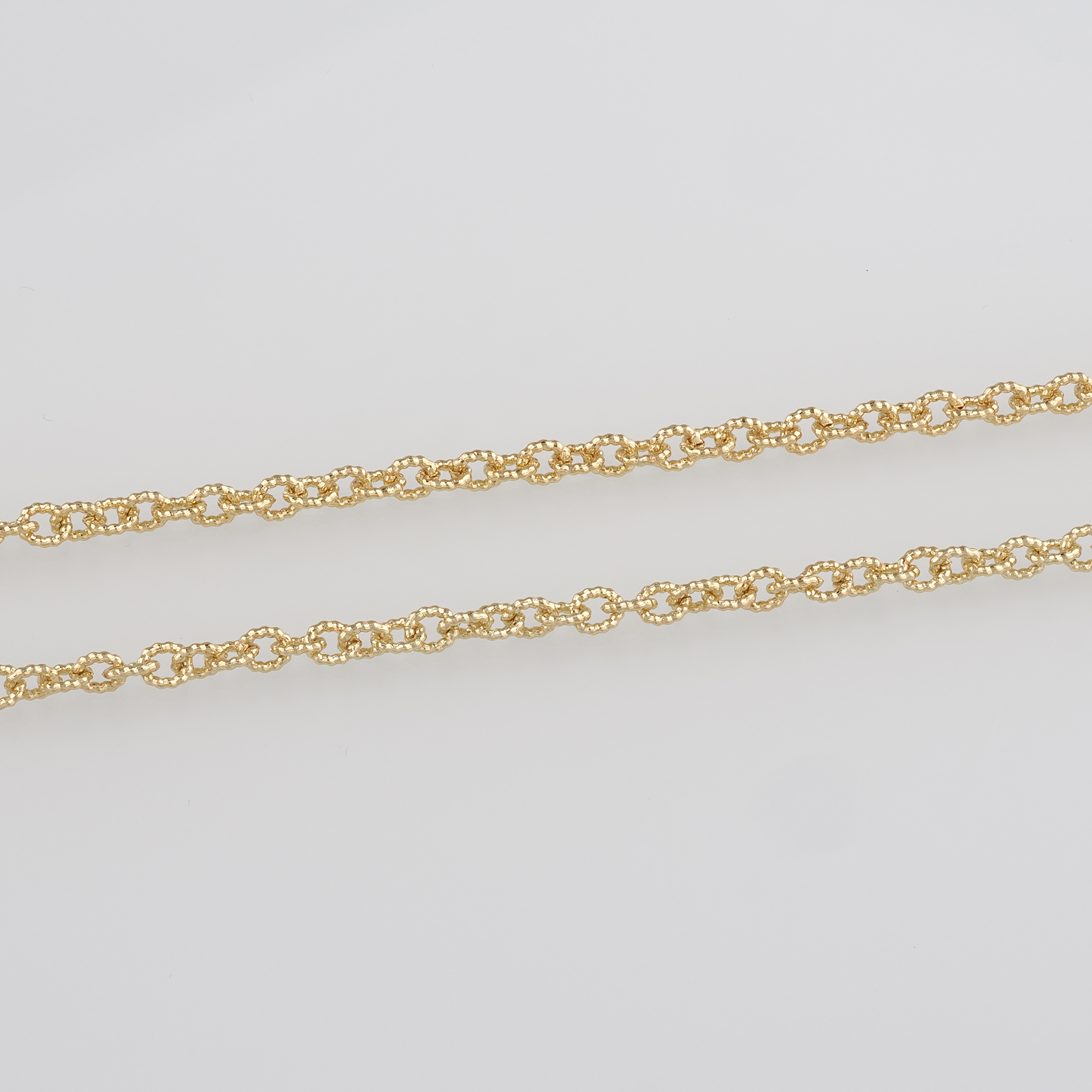 18K Gold Filled Round Chain Necklace,Minimalist Link Chain,Gold Rolo Chain Necklace for Women DIY Jewelry Making Supply