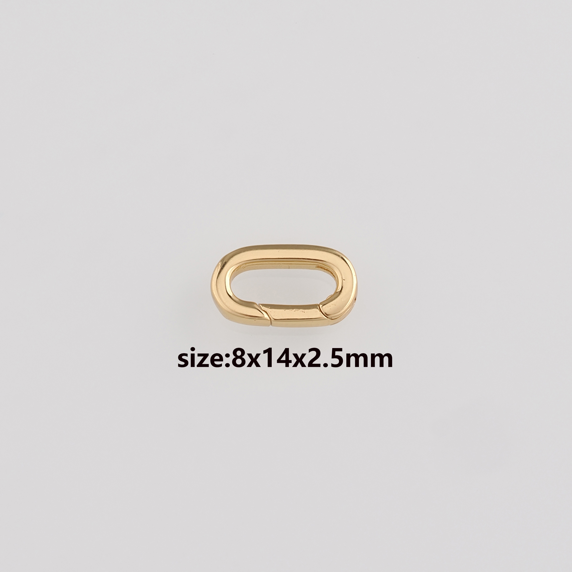 18K Gold Filled Oval Carabiner Clasp,Dainty Snap Buckle Bracelet Necklace for DIY Jewelry Finding Necklace Bracelet