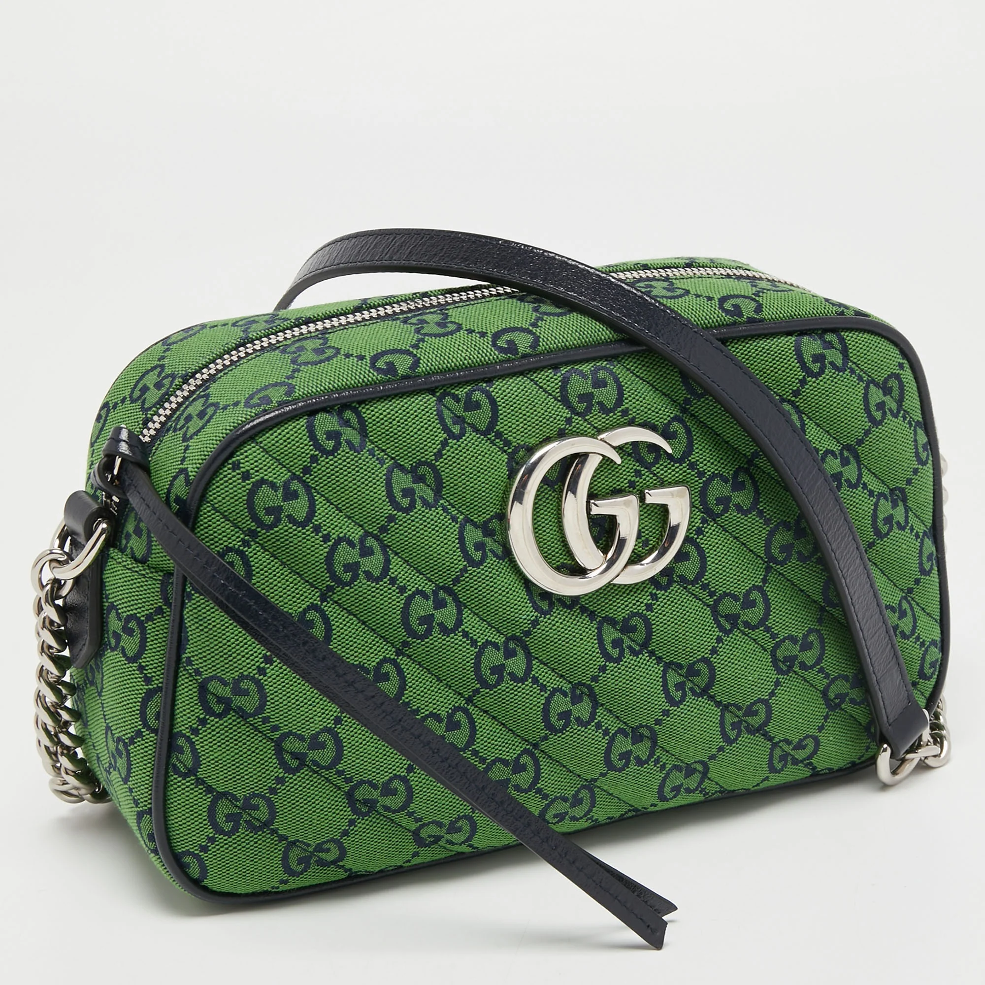 Gucci GG Canvas Marmont Small Shoulder Bag – Green