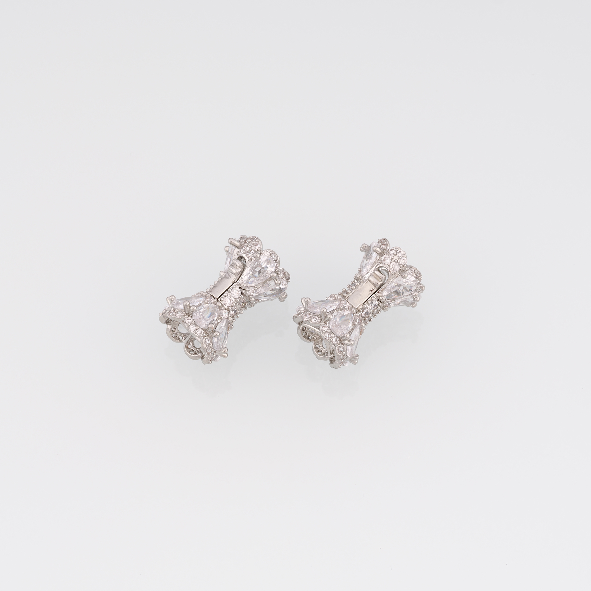 18K Gold Filled Silver Flower End Clasp,Snap Clasp,Flower Hook Clasps,Connector End Cap Clasp for DIY Jewelry Necklace Bracelet