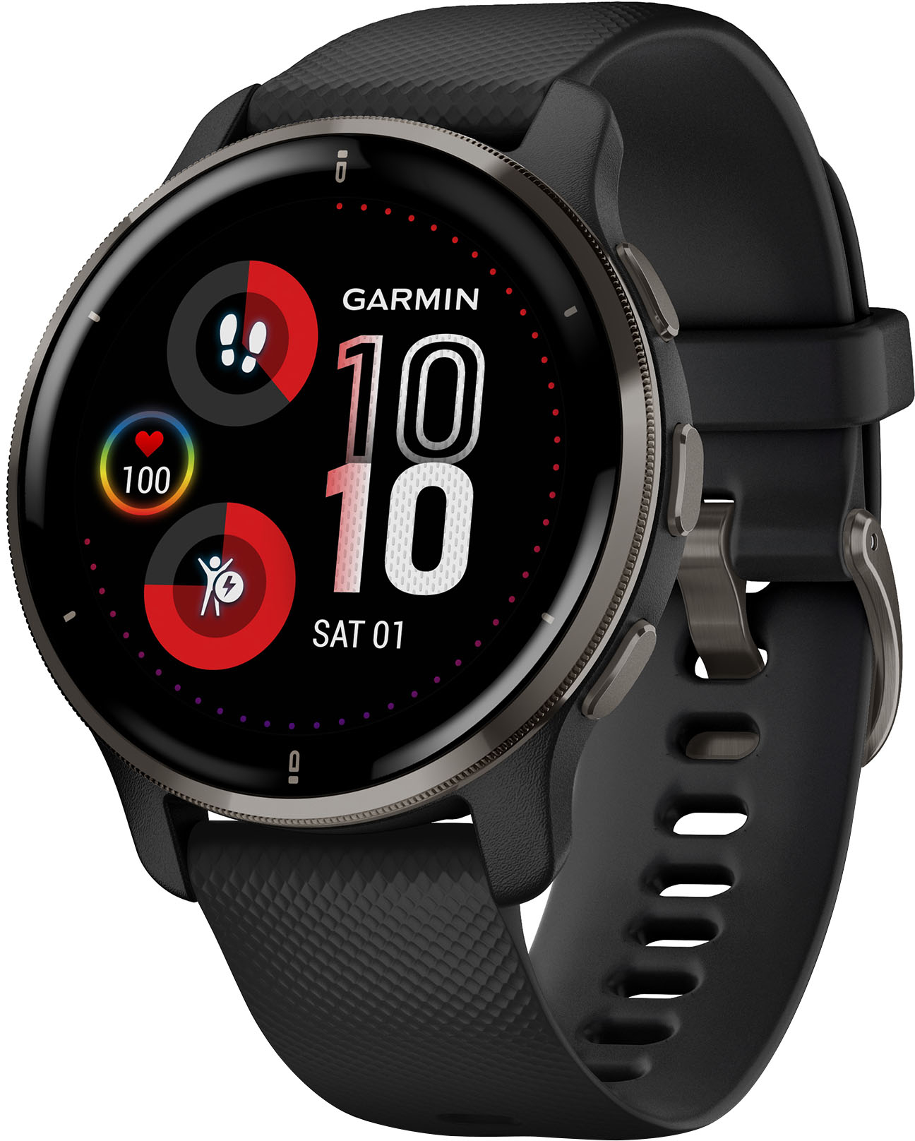 Garmin - Venu 2 Plus GPS Smartwatch 43 mm Fiber-reinforced polymer - Slate