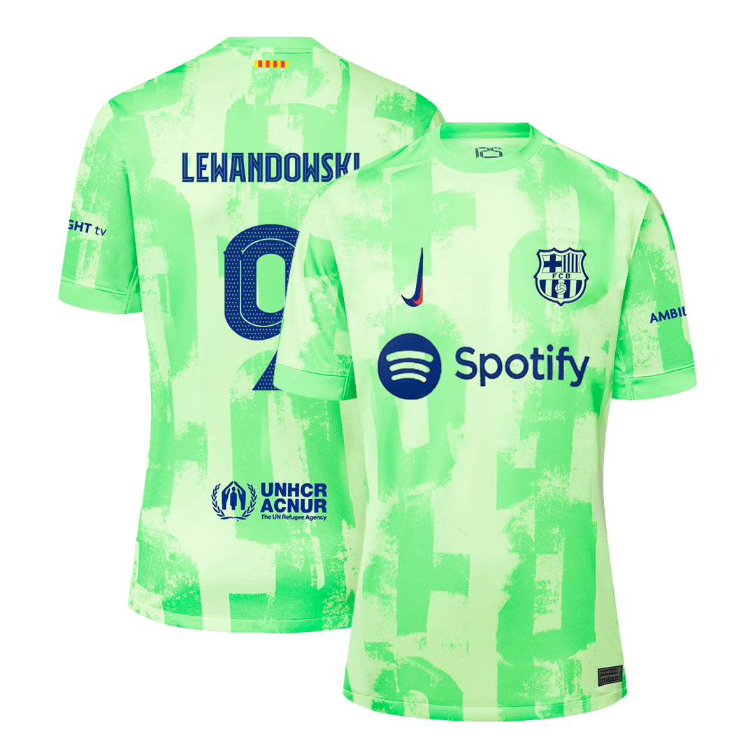 LEWANDOWSKI #9 Barcelona Third Away Soccer Jersey -UCL