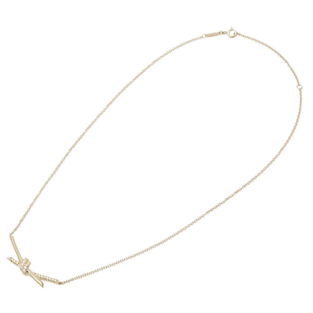 Tiffany & Co. Knot Necklace 18K Yellow Gold Diamond 68887216