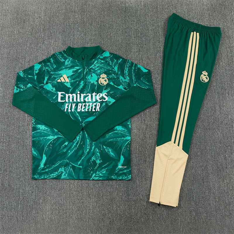 Adult / Kids 2627 Real Madrid Half Zipper Training Suit
