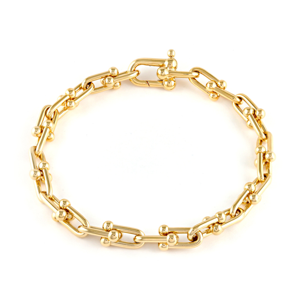 Tiffany & Co. Hardware Link Bracelet 18K Yellow Gold 60153078