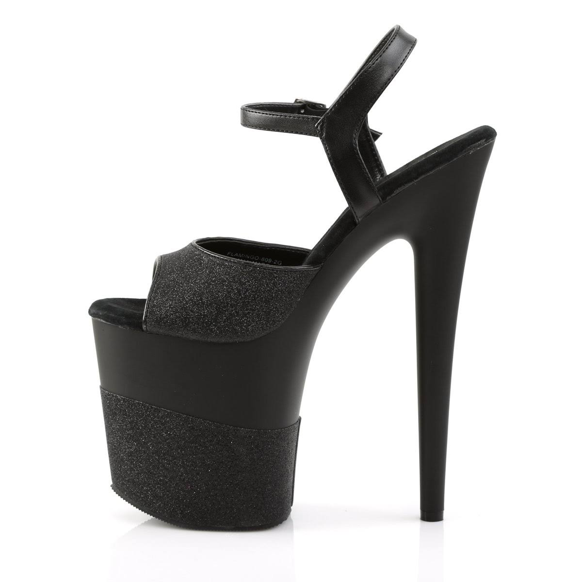 8 inch Heel FLAMINGO-809-2G Pink Glitter 8 / Pink