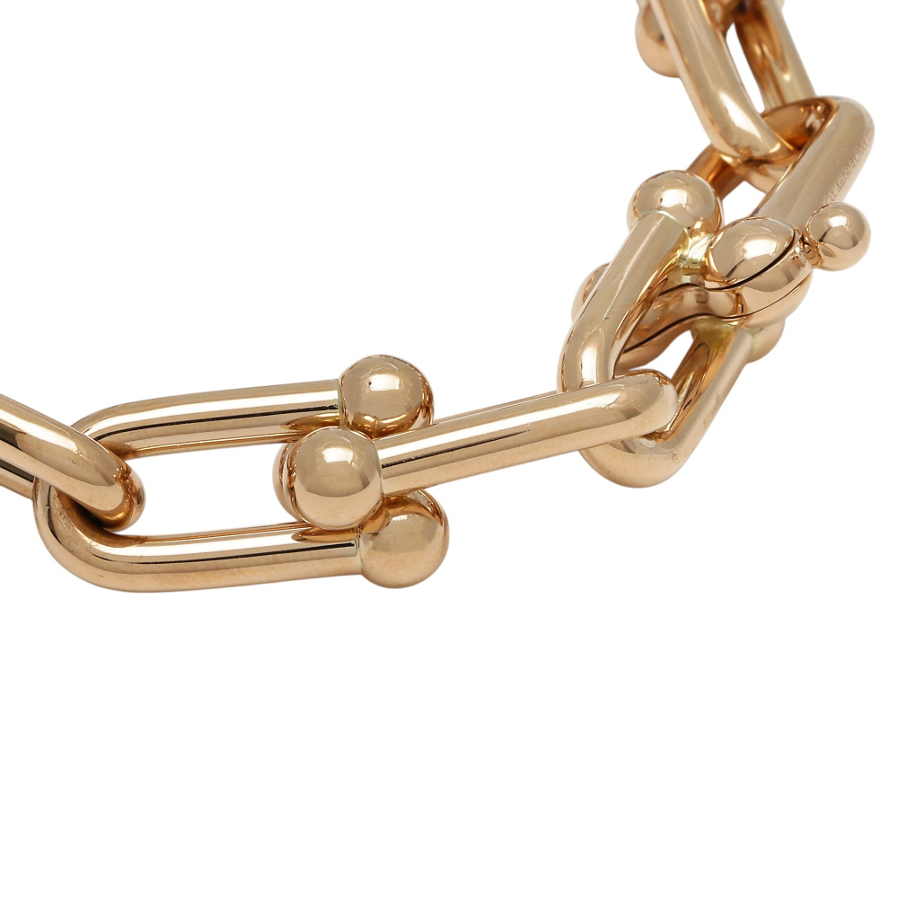 Tiffany & Co. Hardware Link Bracelet 18K Rose Gold Diamond 60451095