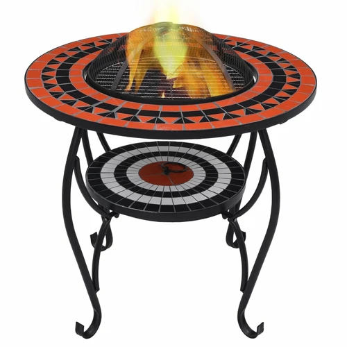 Mosaic Fire Pit Table Terracotta 26.8