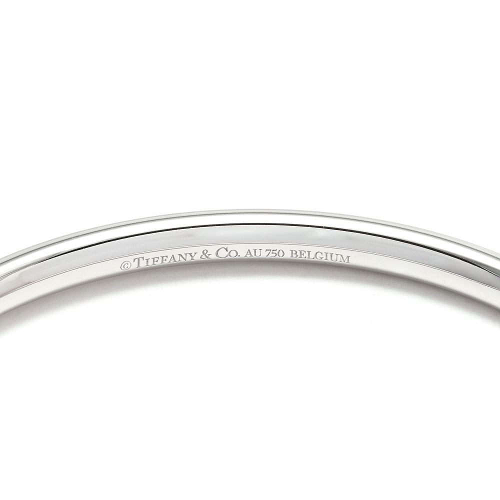 Tiffany & Co. Metro Hinge Bracelet 18K White Gold Diamond