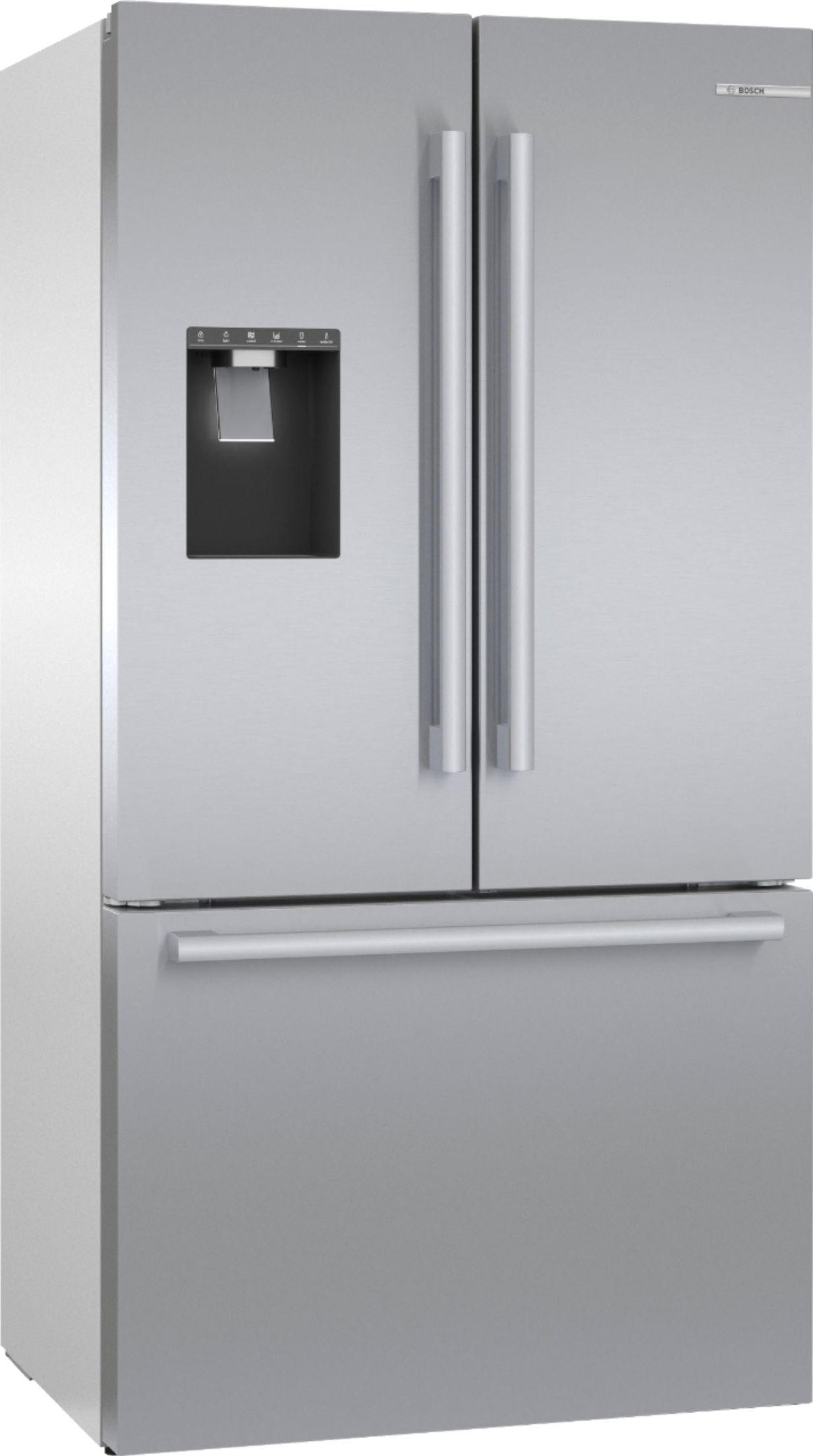 Bosch - 500 Series 26 cu. ft. French Door Standard-Depth Smart Refrigerator with External Water and Ice - Stainless steel