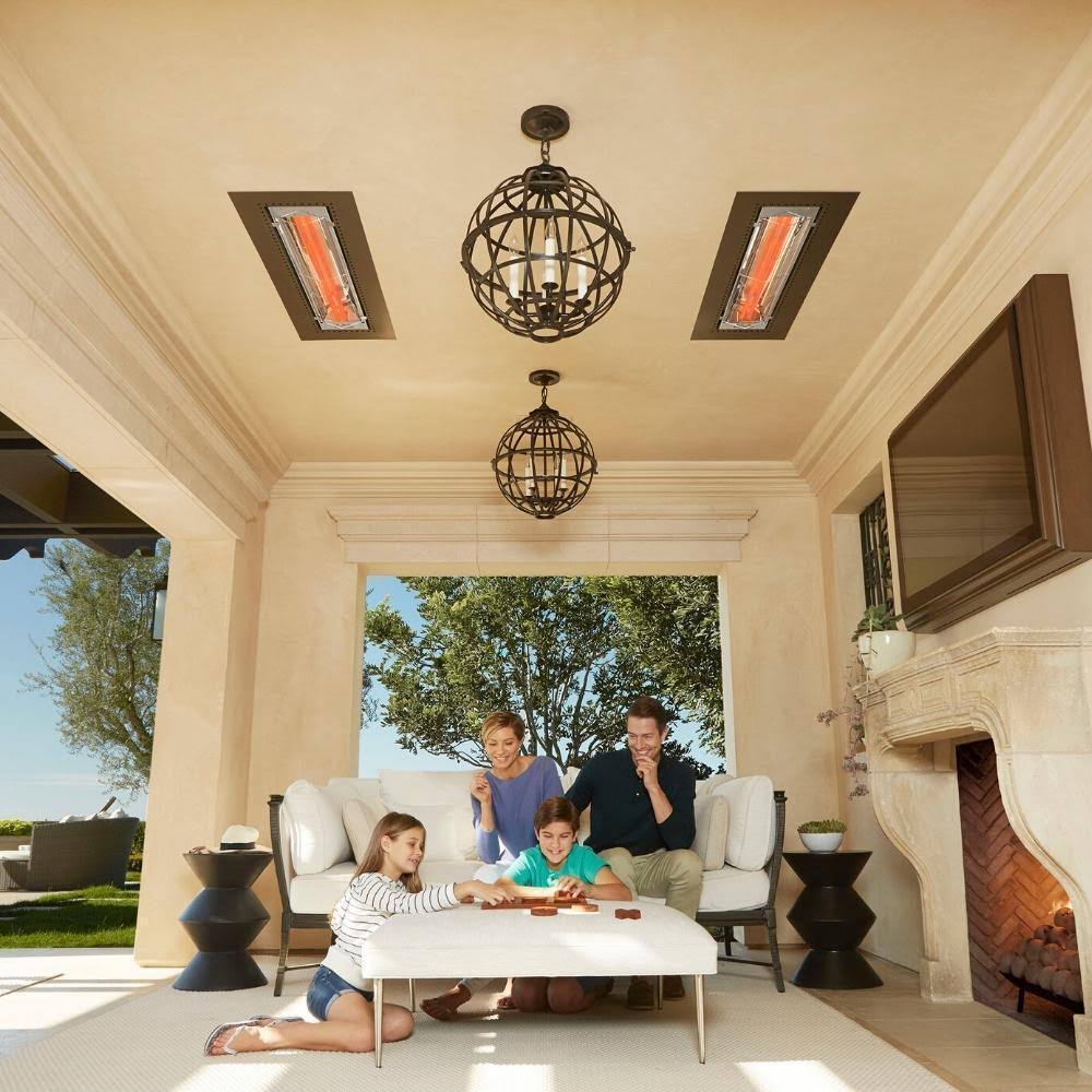 Infratech CD-Series 39x22 4000W Dual Element Electric Infrared Patio Heater - 240V - Stainless Steel - CD4024SS