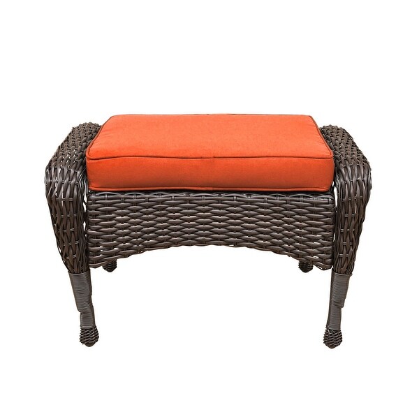 6piece Resin Wicker Patio Furniture Conversation Set with High Back