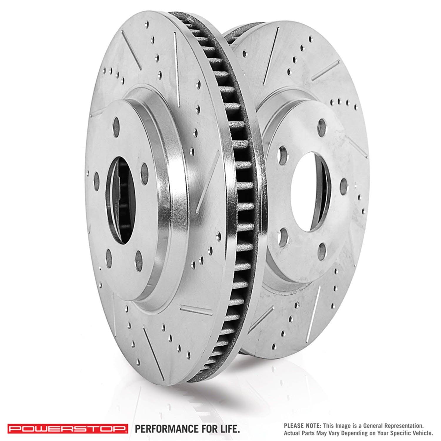 Power Stop AR8389XPR Evolution Drilled u0026 Slotted Rotors - Pair Rear Jeep Wrangler 2018