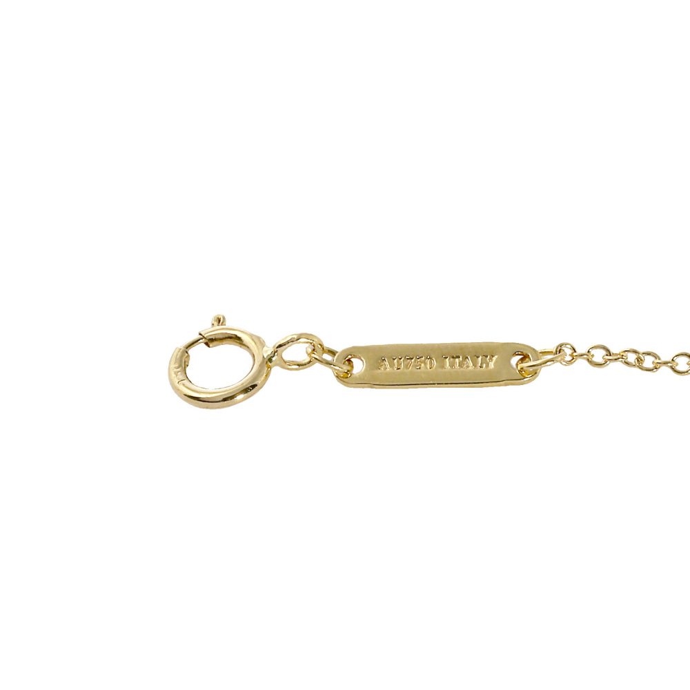 Tiffany & Co. Tiffany T Two Open Vertical Bar Necklace 18K Yellow Gold Diamond