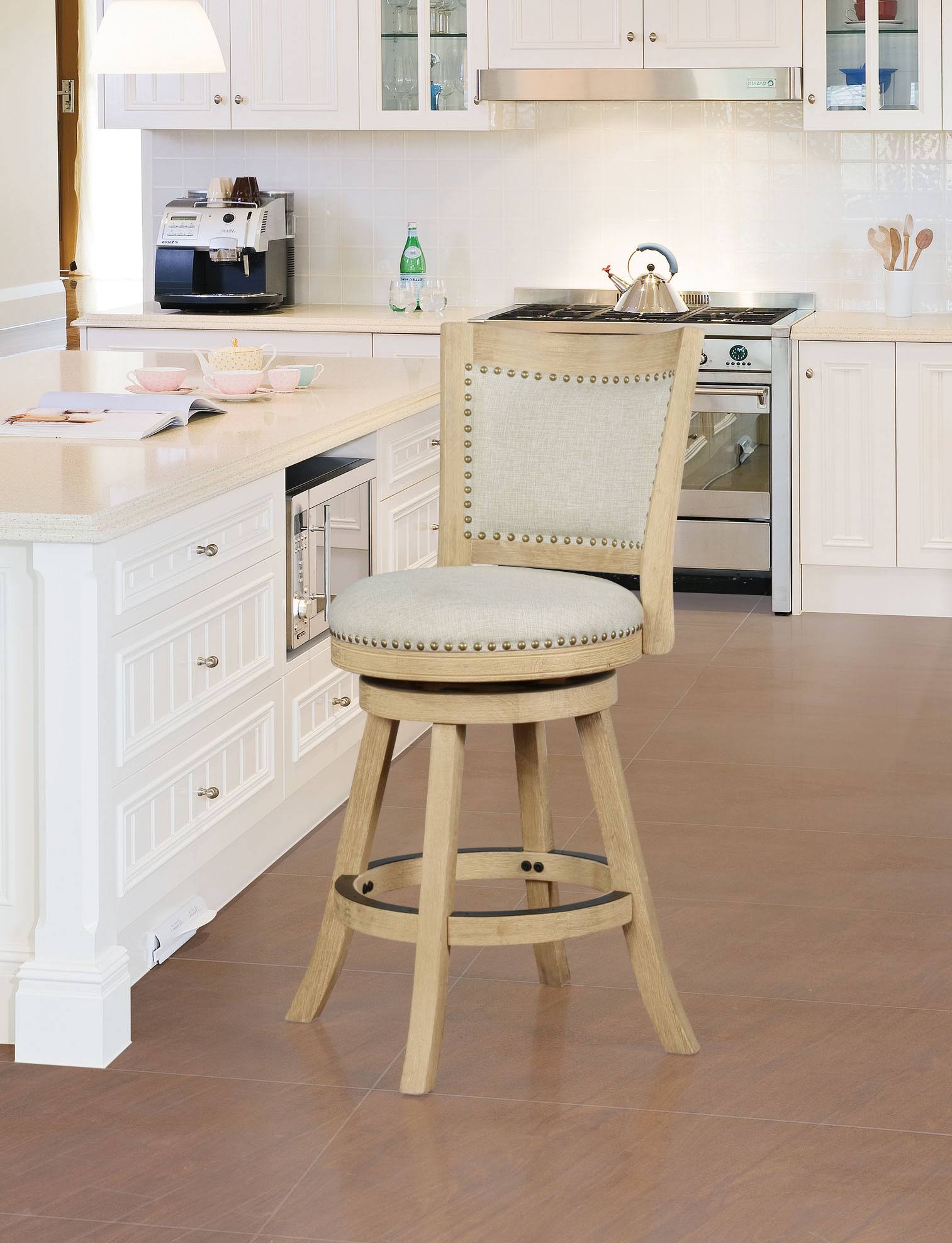 Linon Sydnee Natural Counter Stool