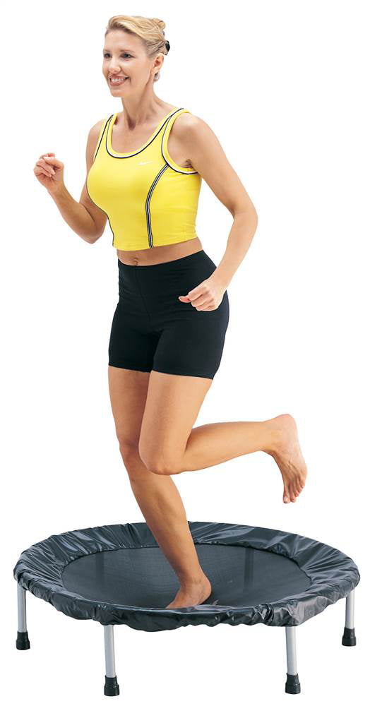 Stamina 36 in. Folding Trampoline, Gray - Low Impact - Easy to Use