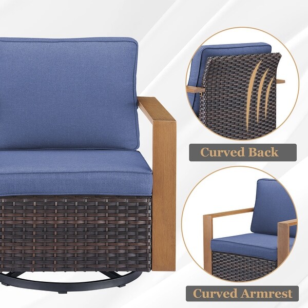 Patio Wicker Rocking Glider Chair