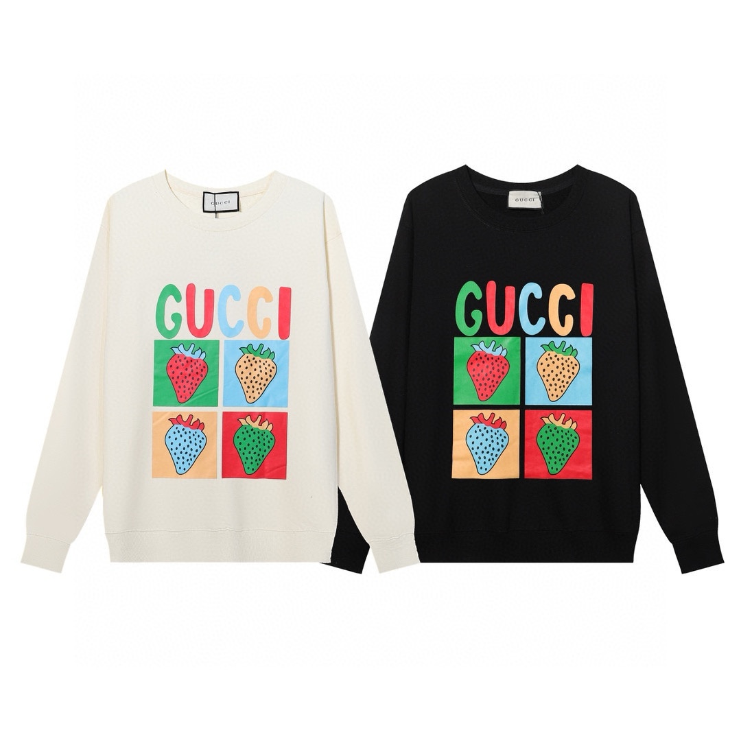 GUCCI printed crew-neck hoodie - cnluxepick