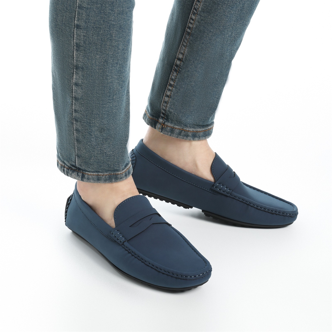 Men's Classic Moc Toe Suede Penny Loafers