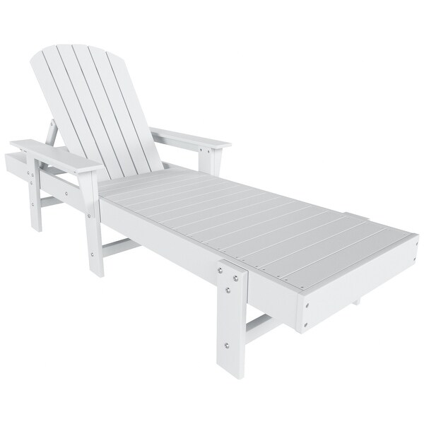 Polytrends Altura Poly EcoFriendly All Weather Reclining Chaise Lounge with Arms