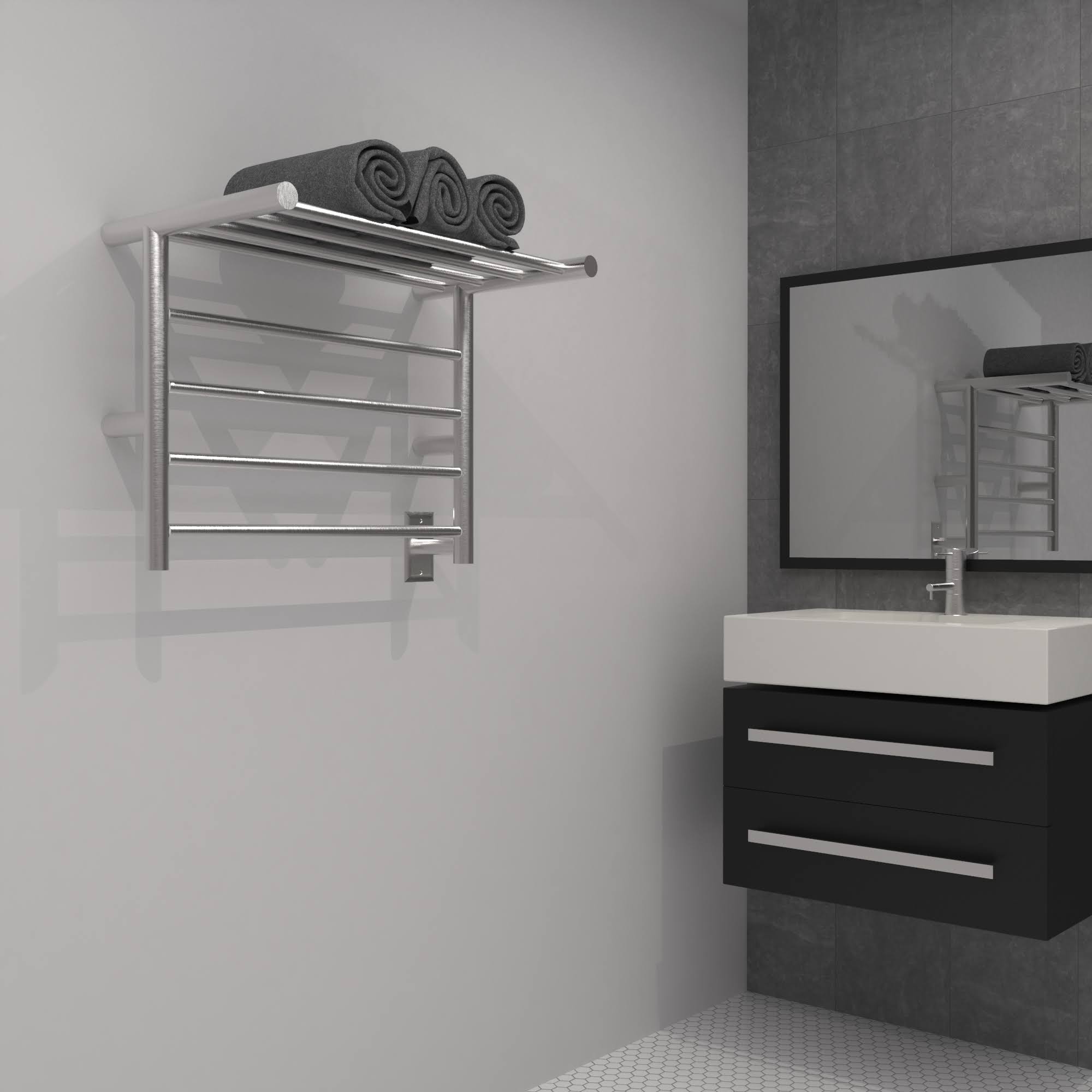 Amba RSH-B Radiant Shelf Towel Warmer - Brushed