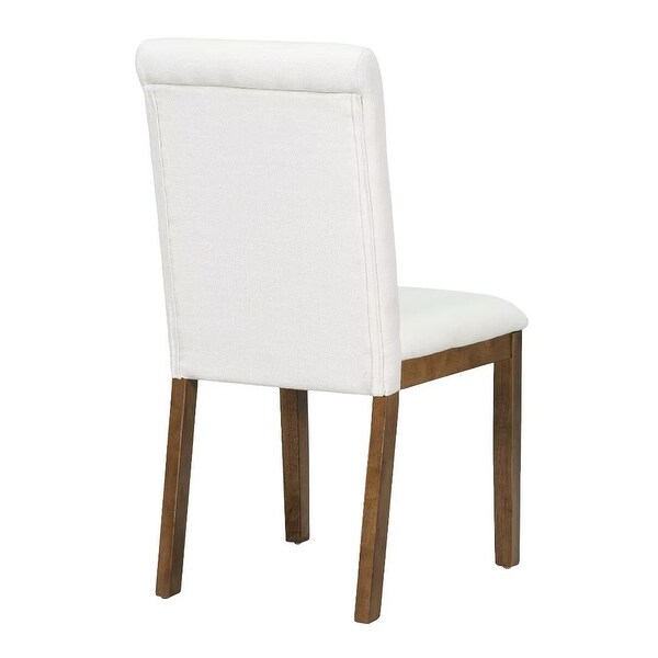 Extendable Dining Table Set,with Removable Leaf and Upholstered Chairs