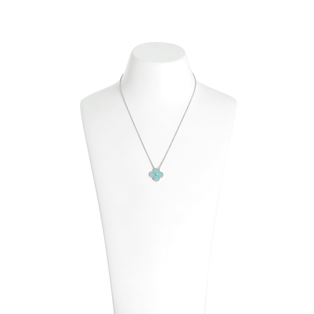 Van Cleef & Arpels Vintage Alhambra Holiday 2022 Exclusive Necklace 18K White Gold VCARP9RU00
