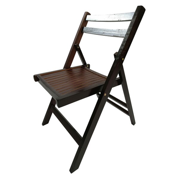 Furniture Slatted Wood Folding Special Event Chair ,Set of 4