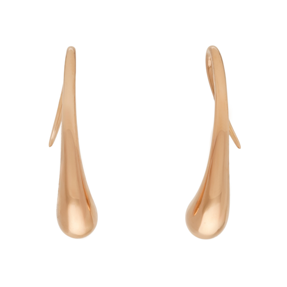 Tiffany & Co. Elsa Peretti Teardrop Earrings 18K Rose Gold