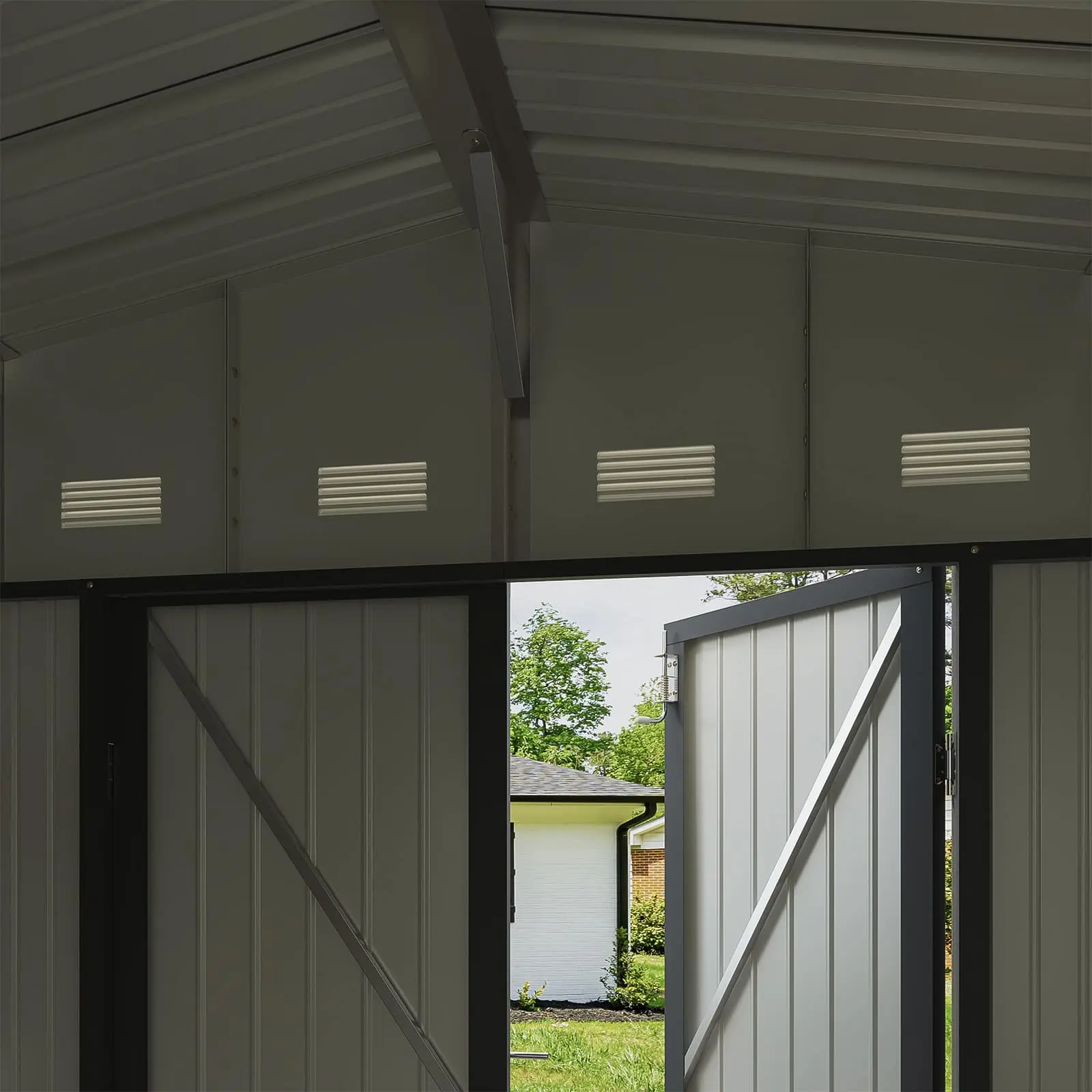Patiowell Barn Style 10x12 Metal Shed Pro with Gambrel Roof
