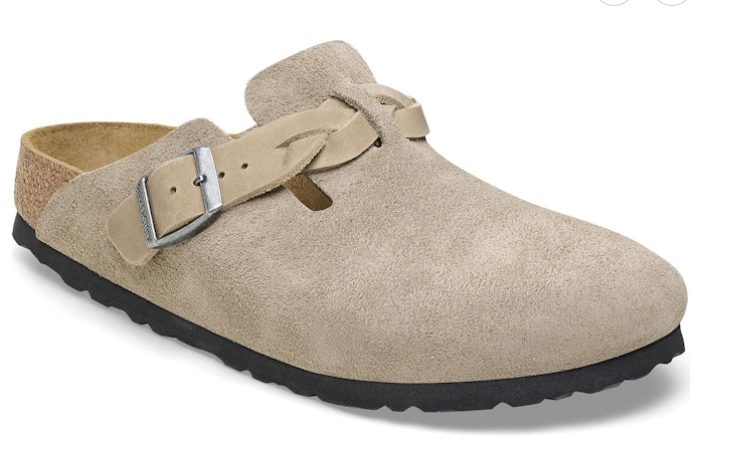 Birkenstock Boston Braided Suede Sandals