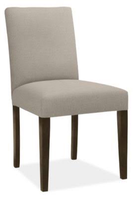 Room u0026 Board | Modern Peyton Side Chair in Flint Oatmeal w/ Charcoal Legs Brown Grey - Fade-resistant Fabric
