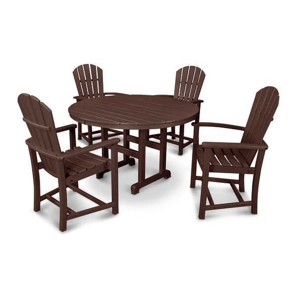POLYWOOD Palm Coast 5Piece Round Farmhouse Dining Set