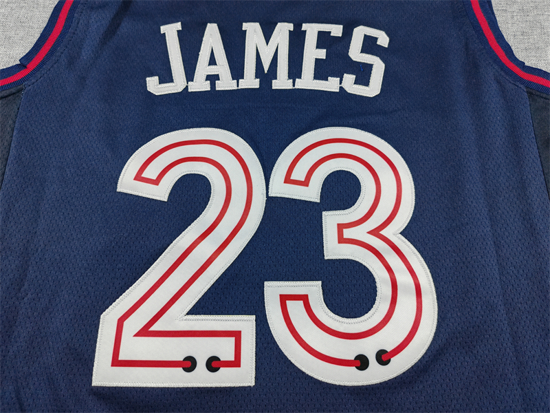 Men's Philadelphia 76ers LeBron James #23 Navy 2023/24 Swingman Jersey - City Edition