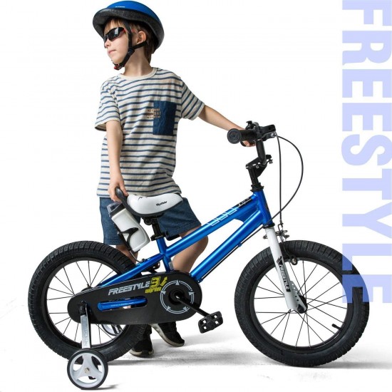 Boys Girls Kids Bike BMX Freestyle 2 Hand Brakes Bicycles with Training Wheels Child Bicycle