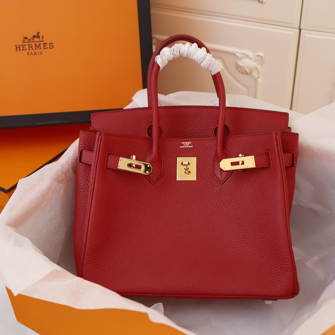 Hermes Birkin Bag 35 Crimson Togo Gold Hardware