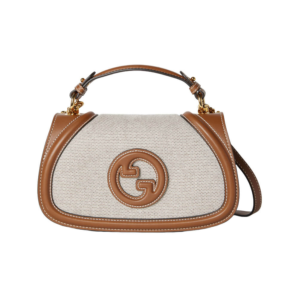 Gucci Blondie Small Top Handle Bag cotton linen canvas