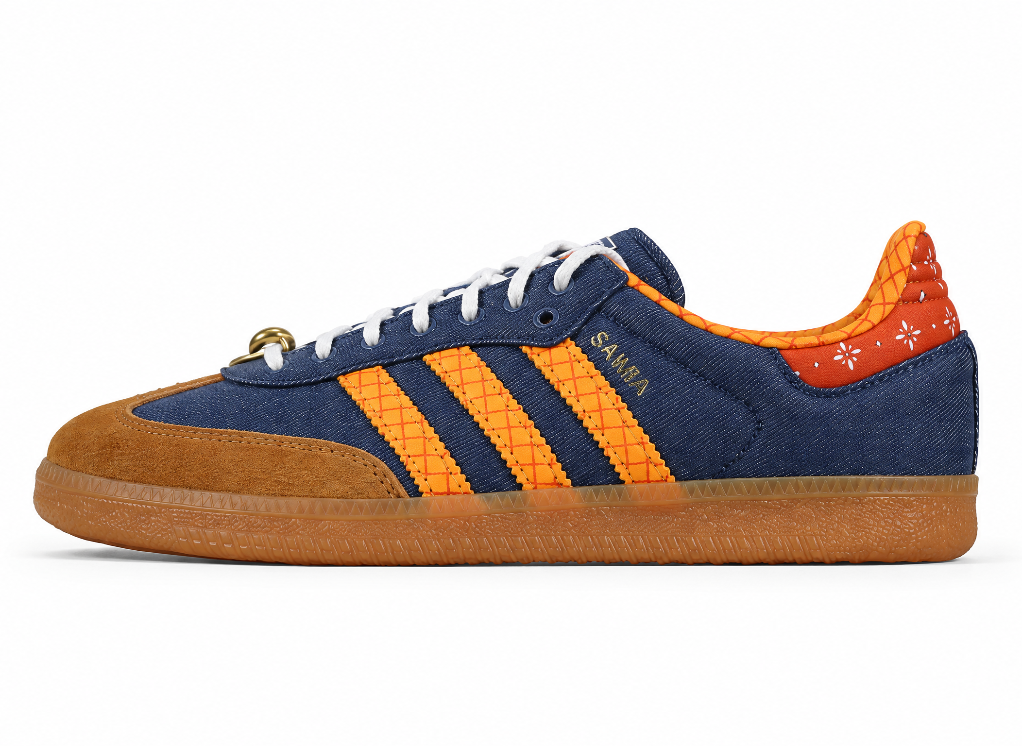 Adidas Samba Og J Toy Story Clover Casual Board Shoes Navy Blue/Orange LA3985