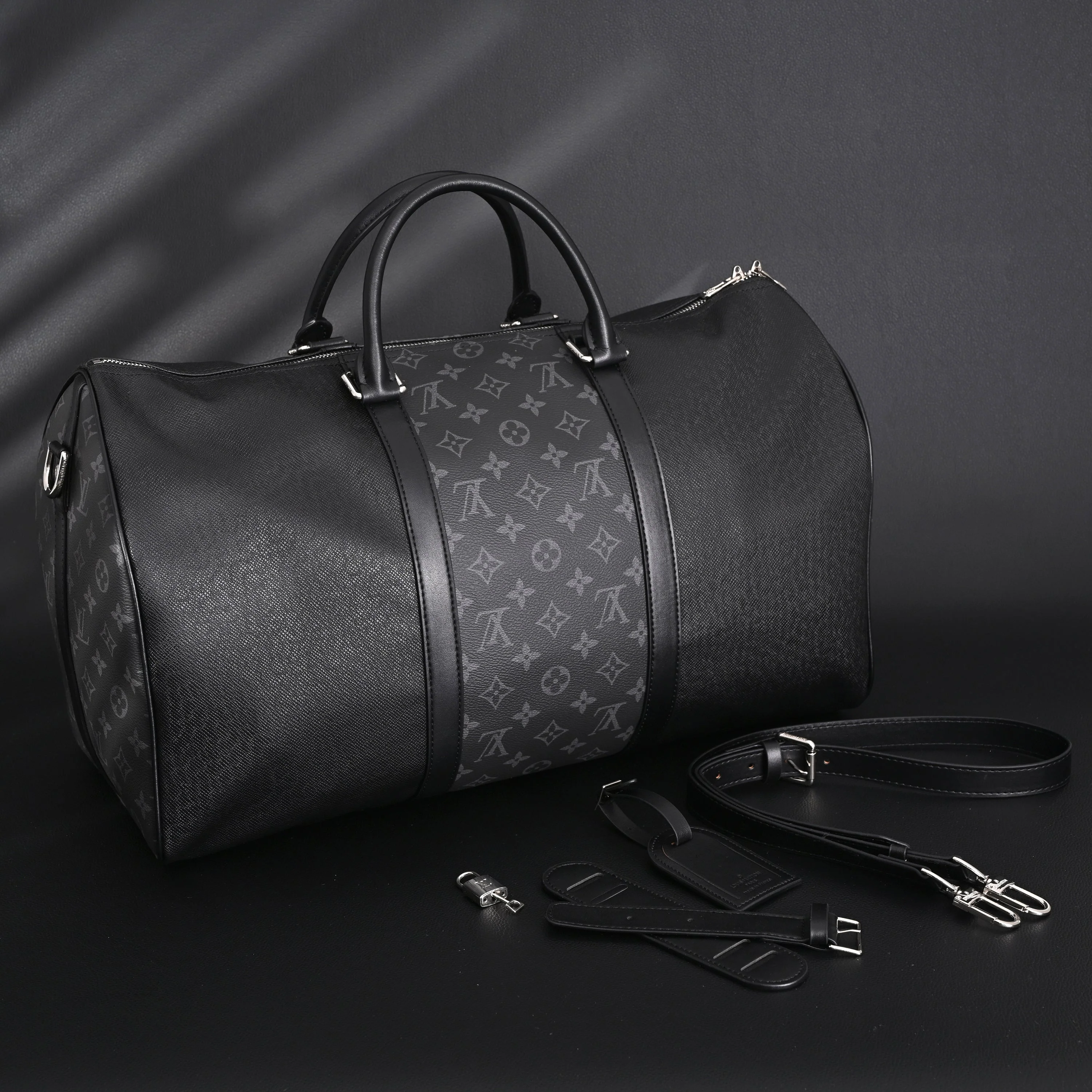 Louis Vuitton Keepall Bandoulière 50 – Monogram Eclipse Canvas Travel Bag