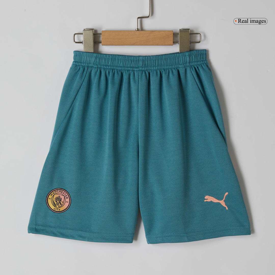Manchester City Fourth Away Kids Soccer Jerseys Kit