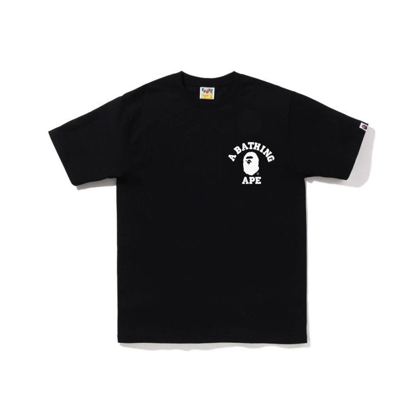 Japanese trendy brand color blocked luminous short sleeved couple loose T-shirt