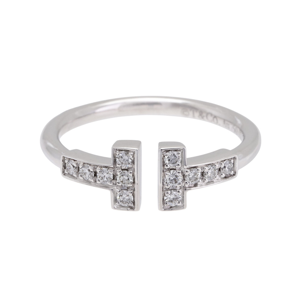Tiffany & Co. Tiffany T Diamond Wire Ring 18K White Gold 60147237