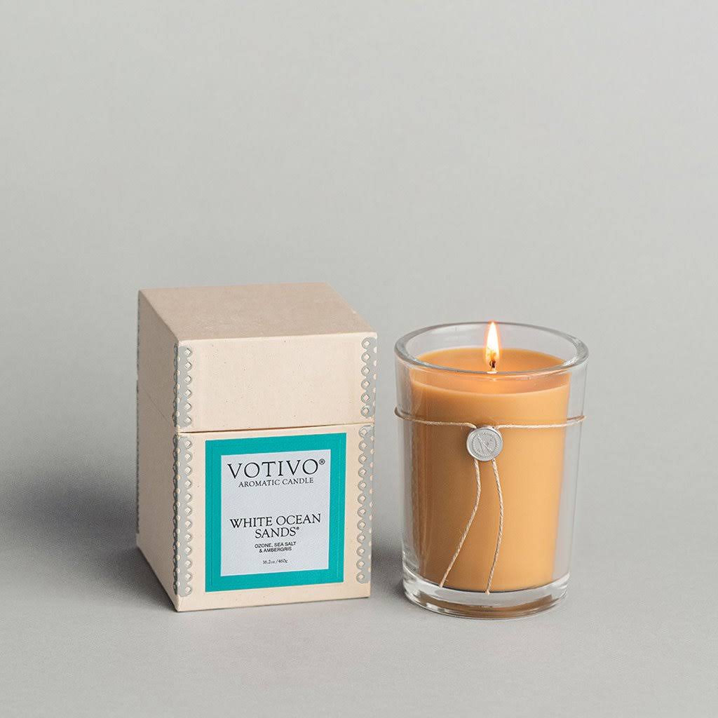 Votivo White Ocean Sands Aromatic Large Candle