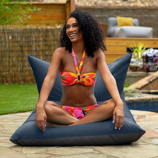 Deshi Sunbrella Patio Bean Bag Lounge Chair by Havenside Home